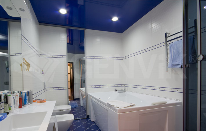 Натяжные потолки в ванной комнате: обзор цен, фотографии, отзывы